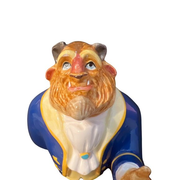Vintage Schmid Disney Beauty Beast Ceramic Figurine Music Box Replacement Estate - Picture 2 of 6